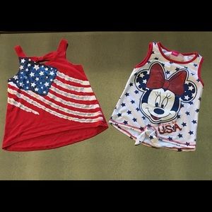 Girl’s 4th of July Themed Tops Size M (7/8)